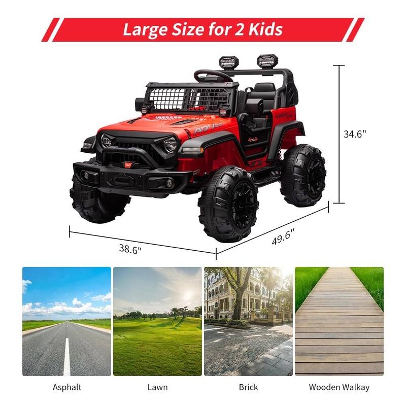 24V 9Ah Kids Ride On 2 Seaters Electric Car with Remote Control