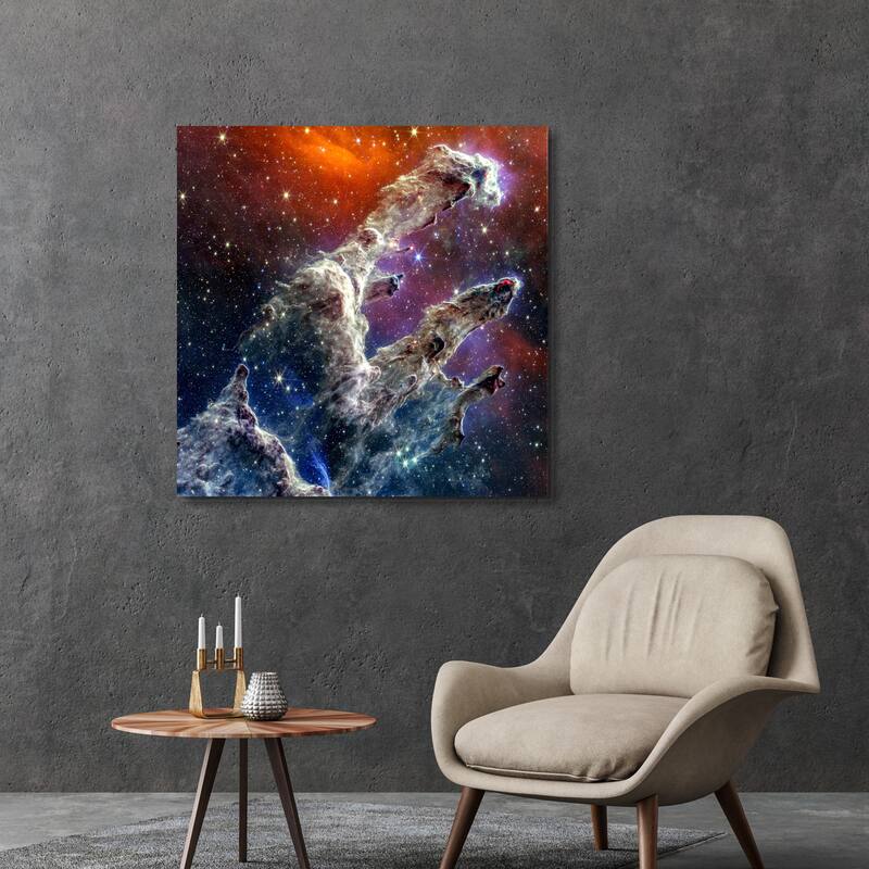 The Eagle and Tarantula Nebula Printed Tempered Glass Wall Art - Multi-Color