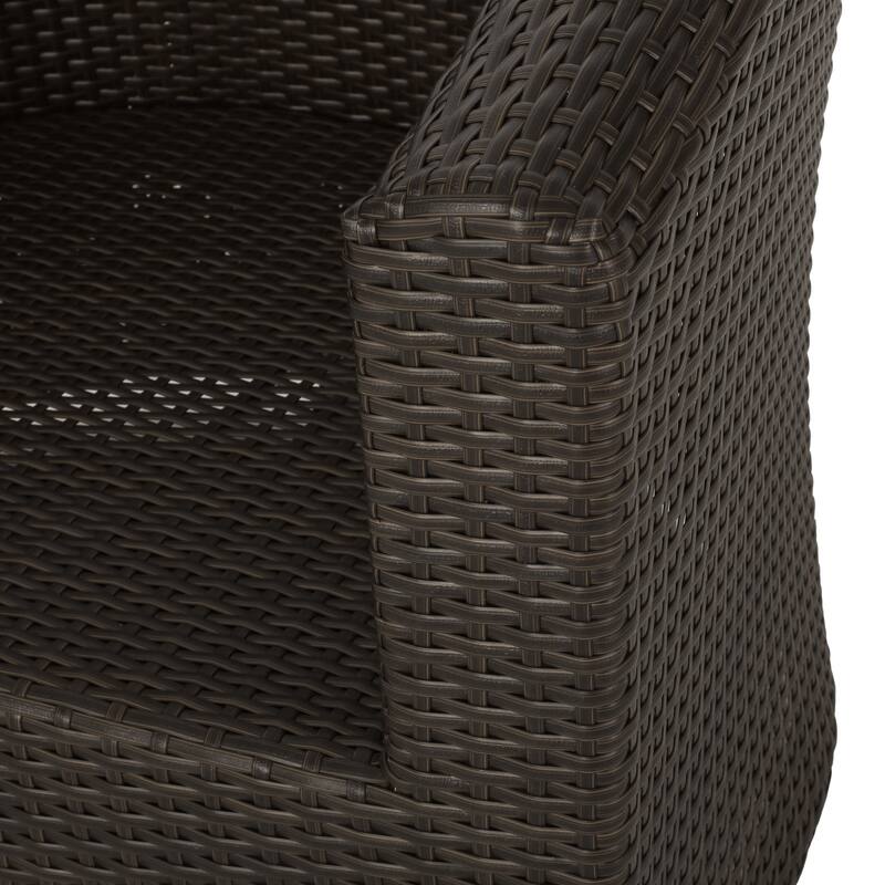 Darius Outdoor Aluminum Framed Wicker Swivel Club Chair (Set of 4) by Christopher Knight Home