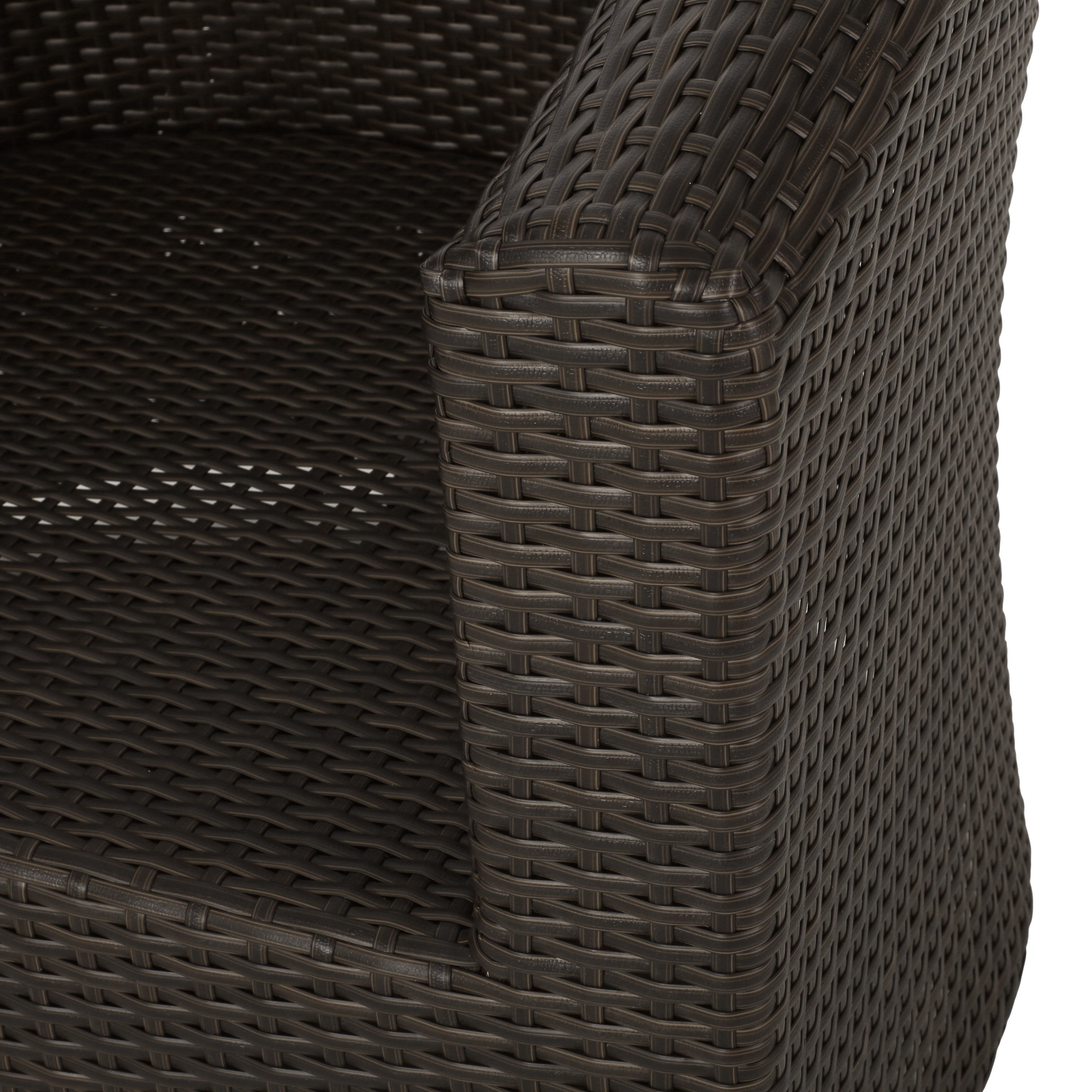 Darius Outdoor Wicker Aluminum Swivel Chair by Christopher Knight-image