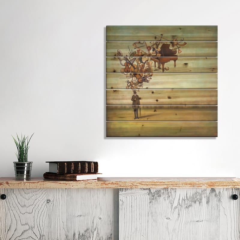 Thanks for the Melodies Print On Wood by Duy Huynh - Multi-Color