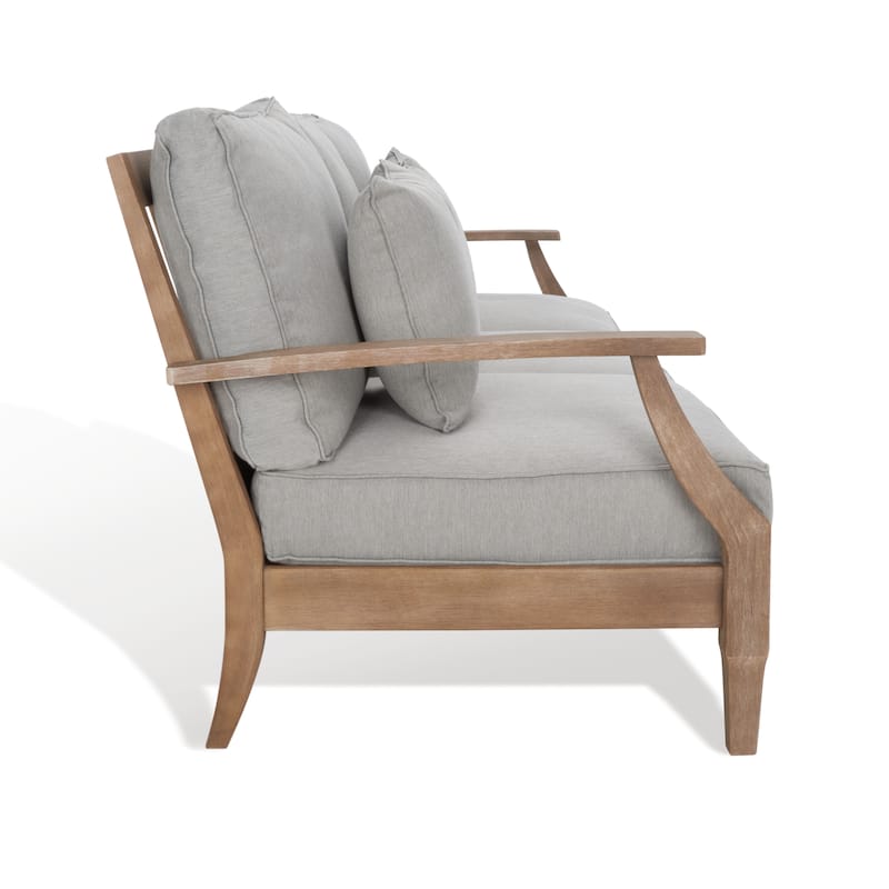 SAFAVIEH Couture Martinique Wood Patio Sofa - 82"W x 35"D x 32"H