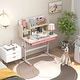 preview thumbnail 19 of 31, Height Adjustable Kids Study Desk with Tilt Desktop for 3-12 Years Old - 31.5"L x 20"W x 43.5"H
