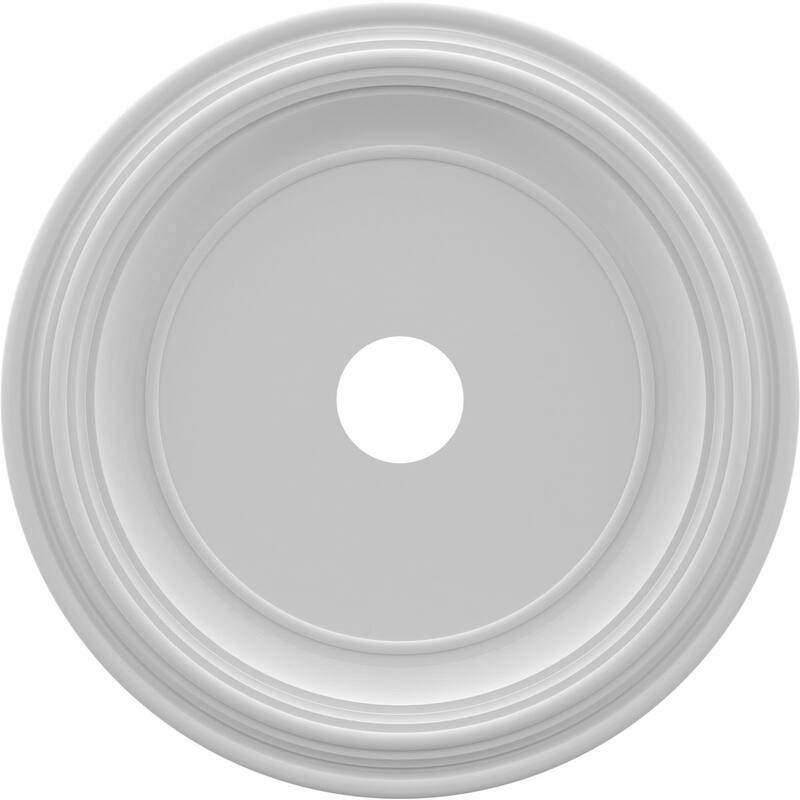 3 1/2" Inside Diameter - Traditional Thermoformed PVC Ceiling Medallion - 22" Outside Diameter - Unfinished