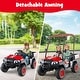 preview thumbnail 11 of 40, Kids Ride On Golf Cart with Remote 24V Rechargeable Battery USB Music and Sun Awning - 53.5" × 28" × 45" (L x W x H)