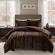 preview thumbnail 5 of 24, Madison Park York Faux Fur Comforter Mini Set Chocolate - California King