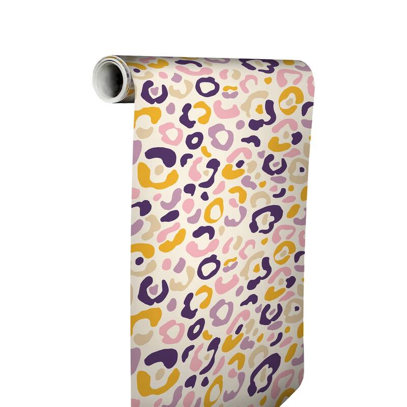Aelfie Multi Purple Leopard Spots Peel & Stick Wallpaper