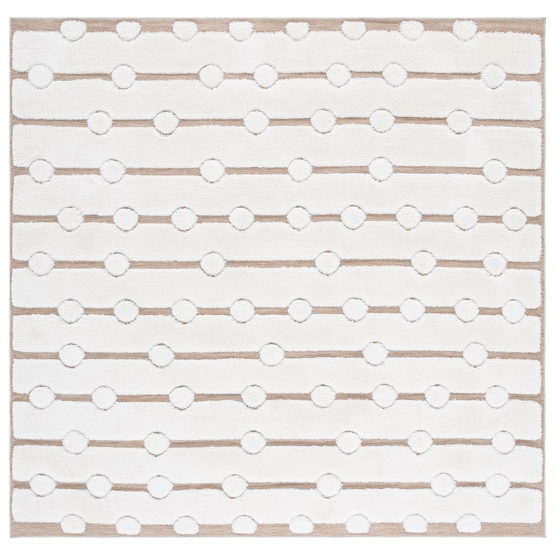 SAFAVIEH Celebrity Annetraud Modern Rug - 6'7" Square - Ivory/Beige