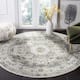 SAFAVIEH Evoke Annabel Vintage Shabby Chic Oriental Rug - 6'7" x 6'7" Round - Grey/Gold