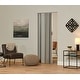 preview thumbnail 1 of 2, Towne Collection Berkshire Matte Silver PVC 36-inch Folding Door