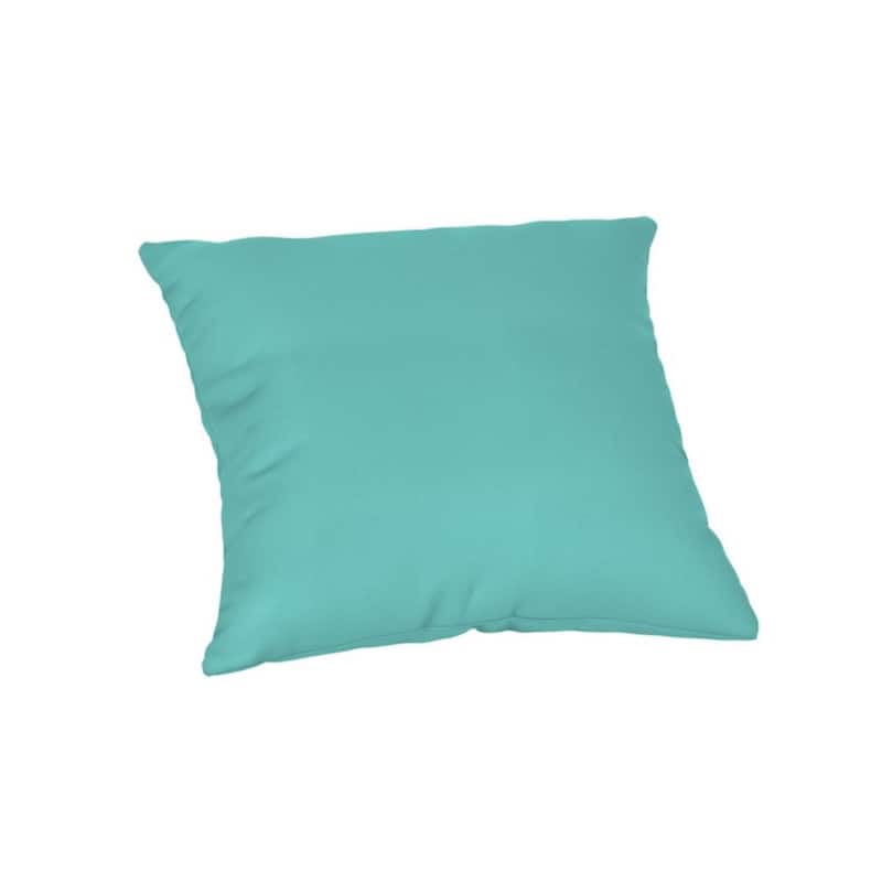 Sunbrella® Solid Fabric 1-Piece Indoor/Outdoor Square Throw Pillow, 20"W x 20"L, Canvas Macaw - Canvas Aruba