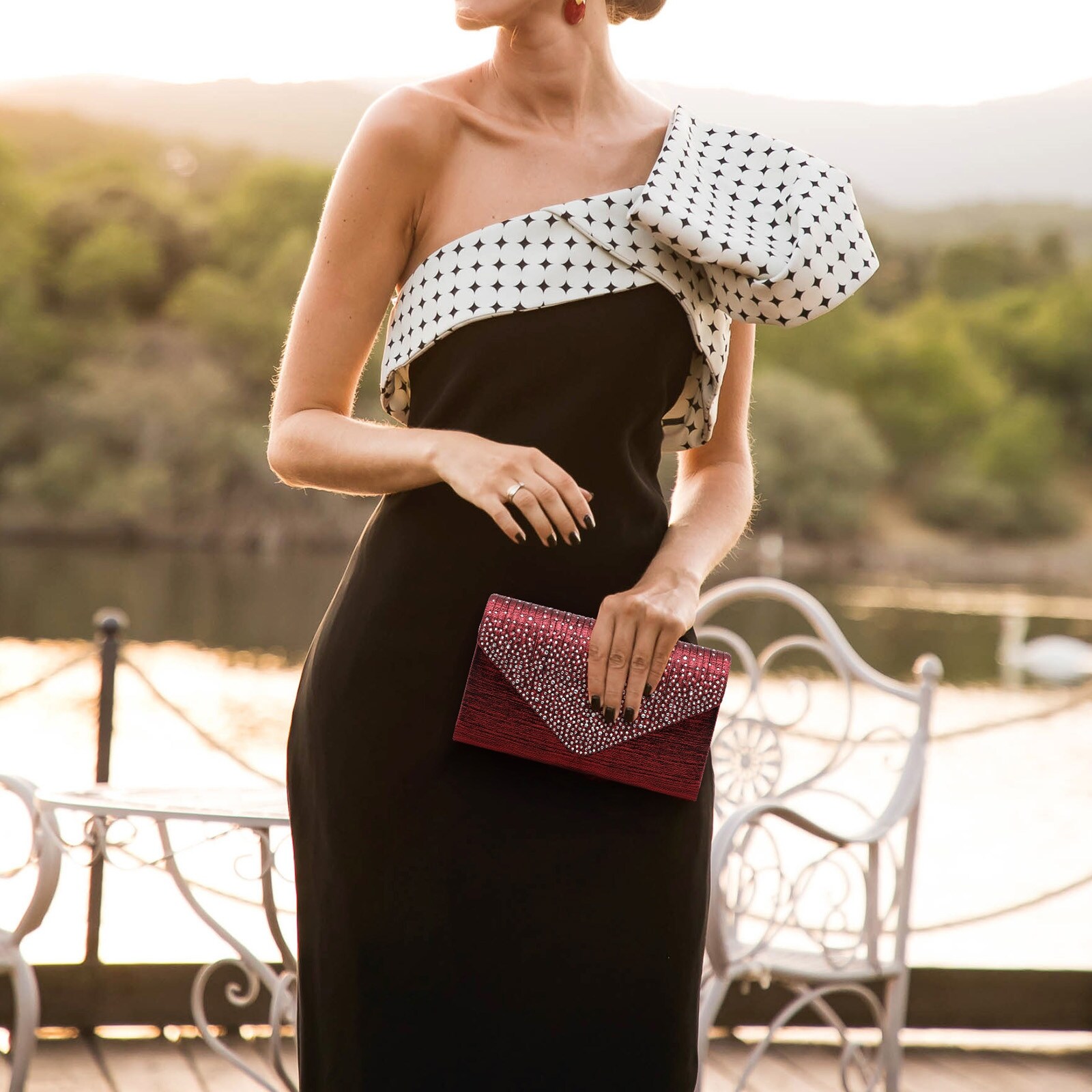 rhinestone evening clutch