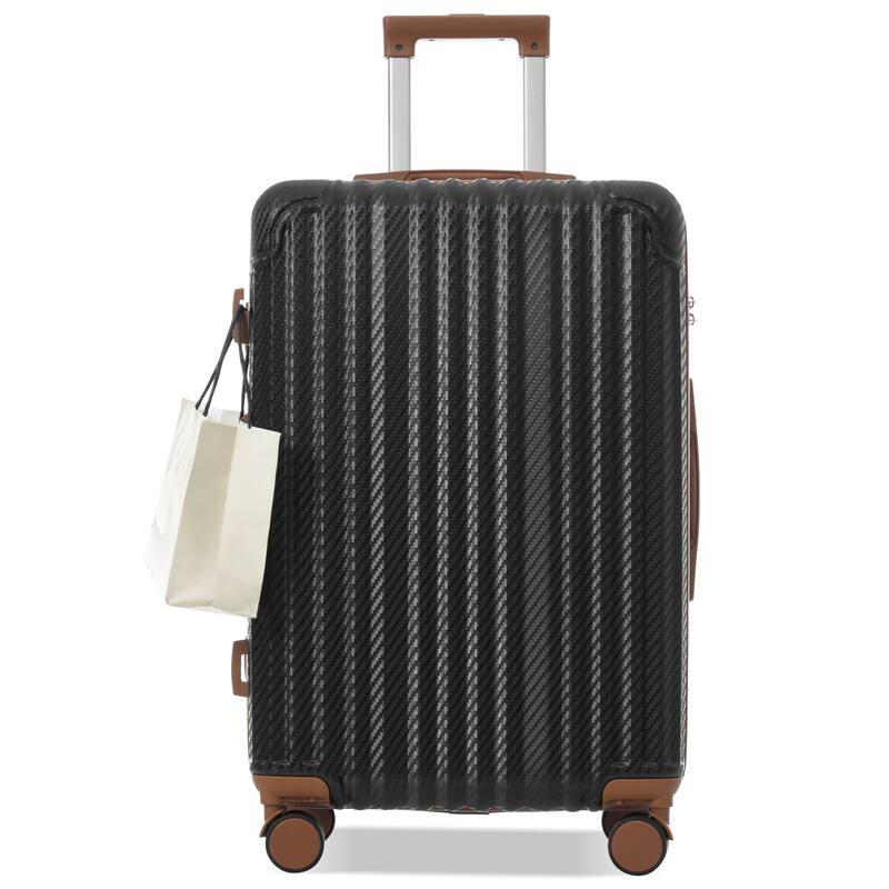 6-Piece Luggage Set, Durable Hardshell ABS Suitcase with Spinner Wheels, TSA Lock, Side Hooks, Lightweight Carry-On