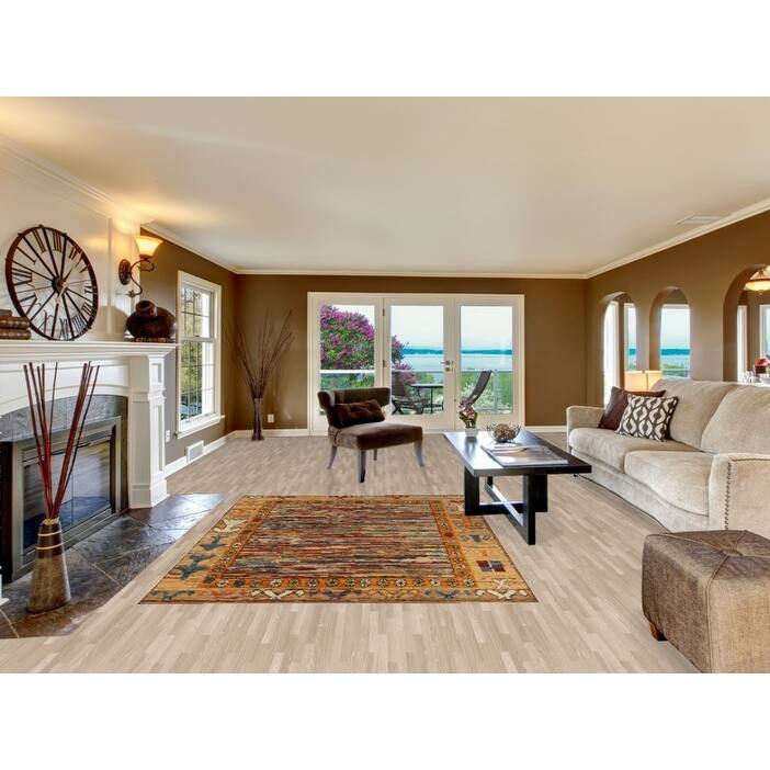 Multicolor Abstract Moroccan Oriental Area Rug Handmade Wool Carpet - 5'9" x 7'9"