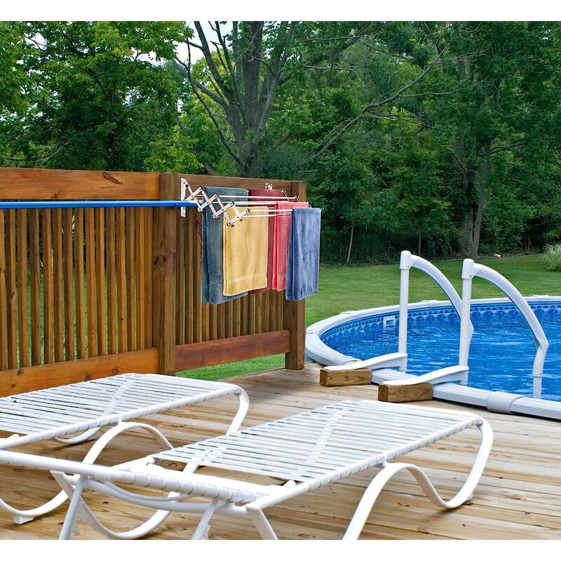 Space Saver Fold Away Racks, Stainless Steel Wall Mounted Laundry