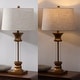 preview thumbnail 20 of 26, JONATHAN Y Stevens 32" Metal/Glass LED Table Lamp, Bronze (Set of 2)