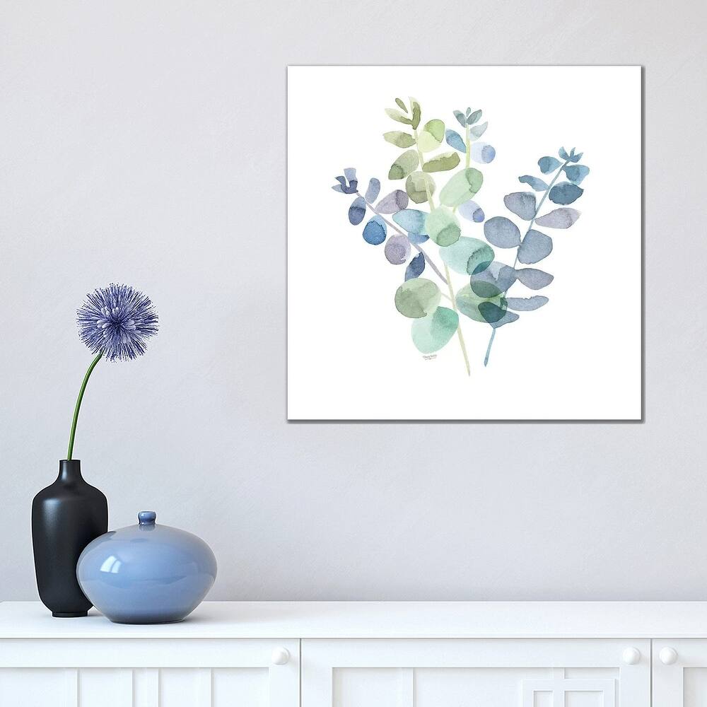 iCanvas "Natural Inspiration Blue Eucalyptus on White II" by Tara Reed Canvas Print