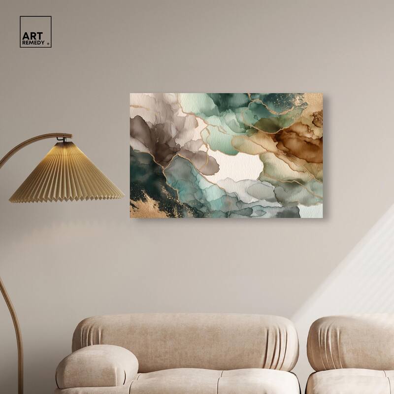 Golden Estuary II Canvas by Art Remedy, Gallery Wrapped