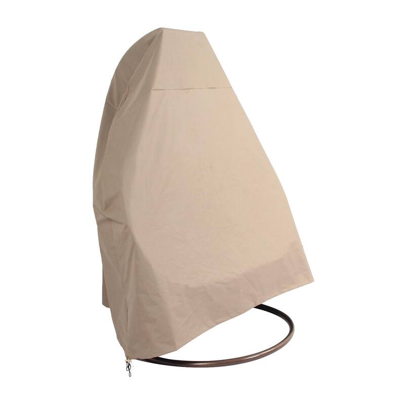 Swing Egg 600D Oxford Fabric Outdoor Chair Cover with Waterproof PVC Lining - Foldable Single/2-Person Hanging Egg Swing Cover