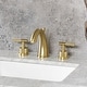 preview thumbnail 34 of 35, Kingston Brass Convergent Two-Handle 3-Hole Deck Mount Widespread Bathroom Faucet with Knurled Handle and Brass Pop-Up Drain