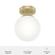 preview thumbnail 6 of 6, Hunter Hepburn 1-Light Flush Mount Ceiling Light - Bedroom, Bath, Entry, Hallway - Damp-Rated - Vintage, Globe Light