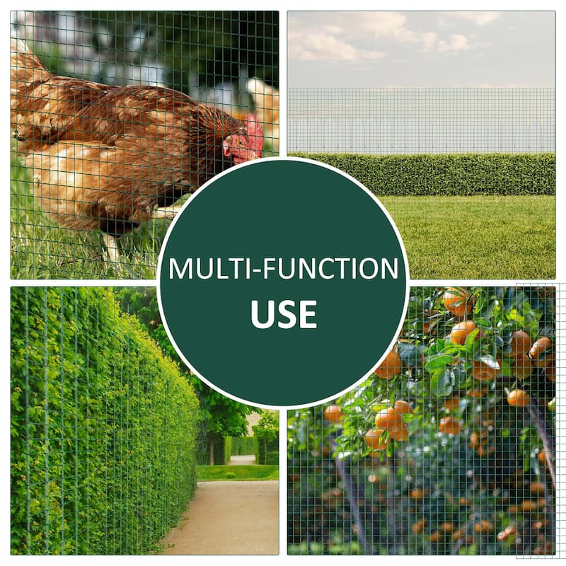 PawHut 98' L x 35.5" H Hardware Cloth, 1/2 x 1 Inch Wire Mesh Fence Netting Roll for Aviary, Chicken Coop - 98' L x 35.5"