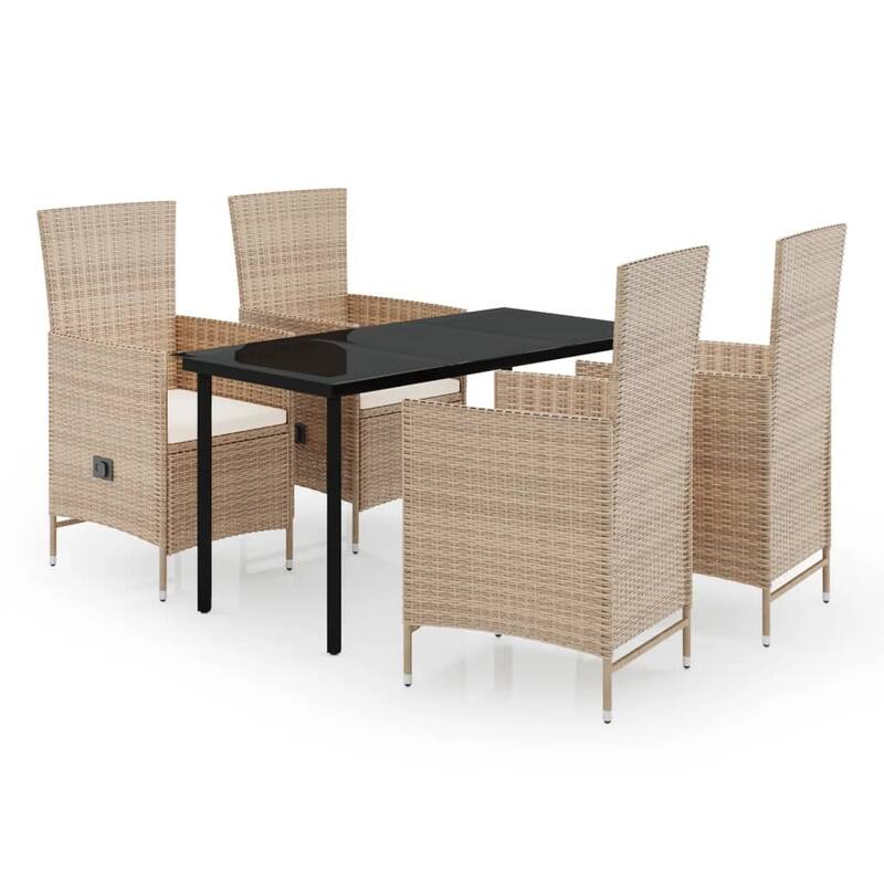 vidaXL Patio Dining Set 3/5/7 Piece Multi Colors 31.5"/55.1" Table Length