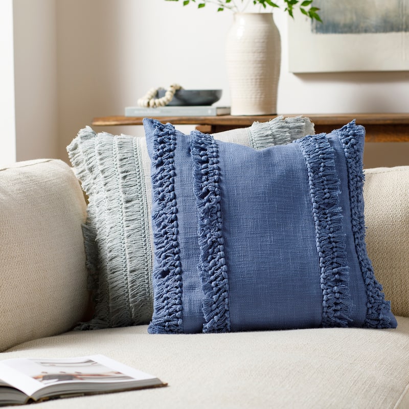 Miloh Tassel Fringe Accent Throw Pillow