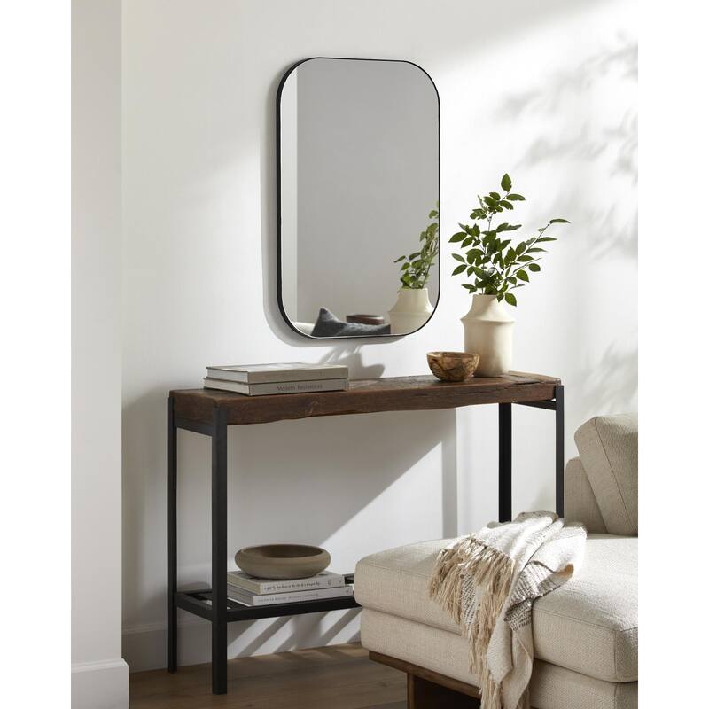 Edna Modern & Contemporary Accent Mirror - Black