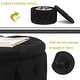 preview thumbnail 9 of 8, Adeco Round Velvet Storage Ottoman Button Tufted Footrest Coffee Table