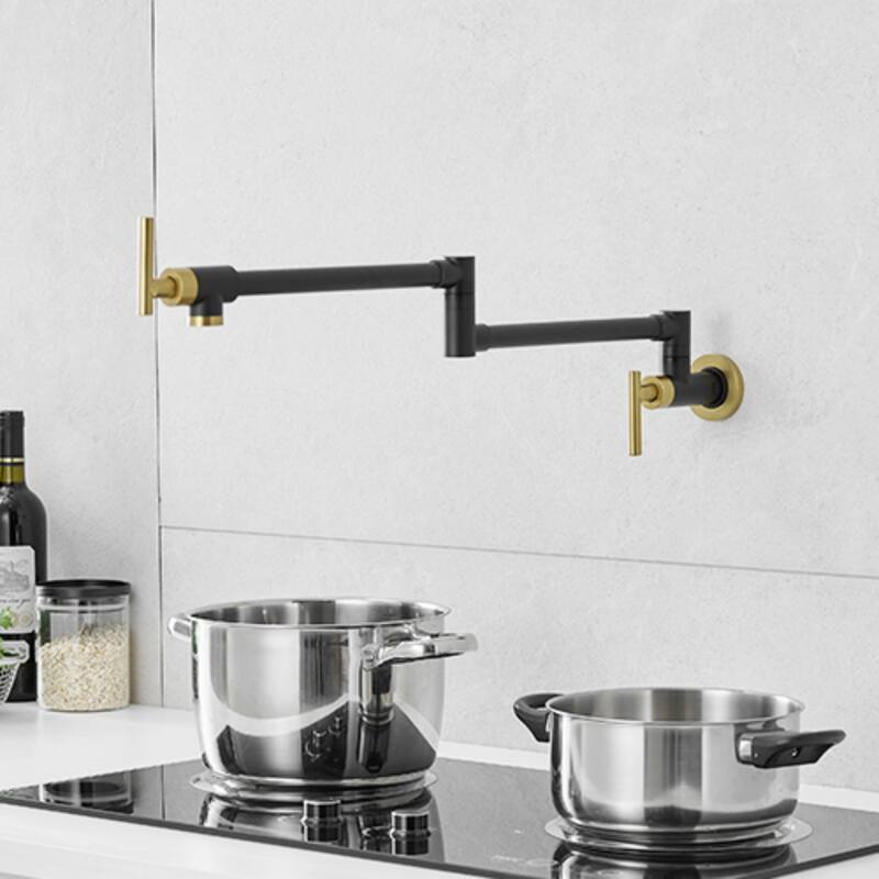 Wall mounted commercial pot filler faucet