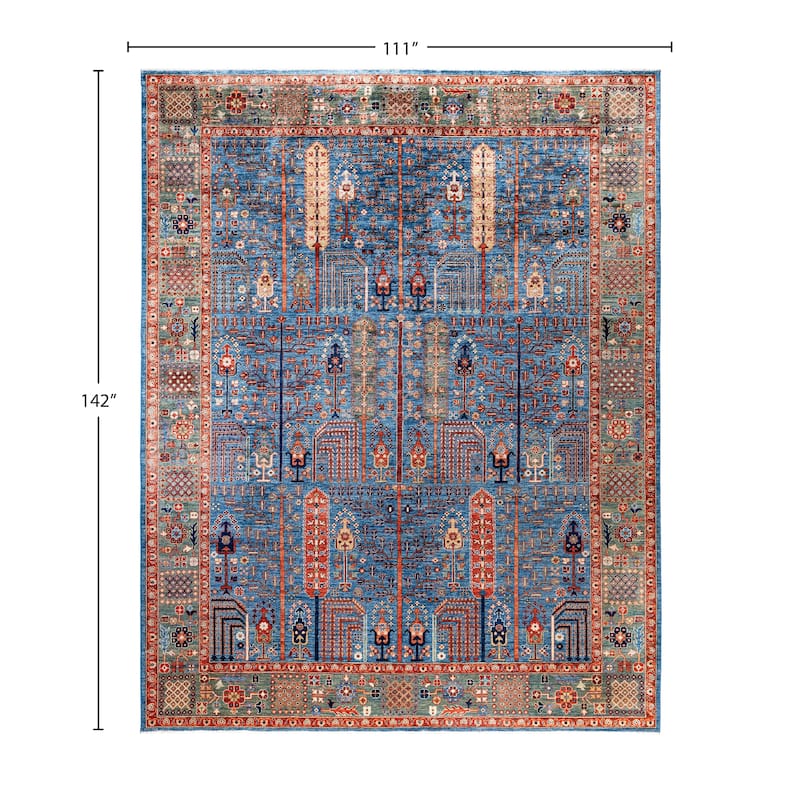 Serapi One-of-a-Kind Hand-Knotted Area Rug - Blue - 9' 3" x 11' 10"
