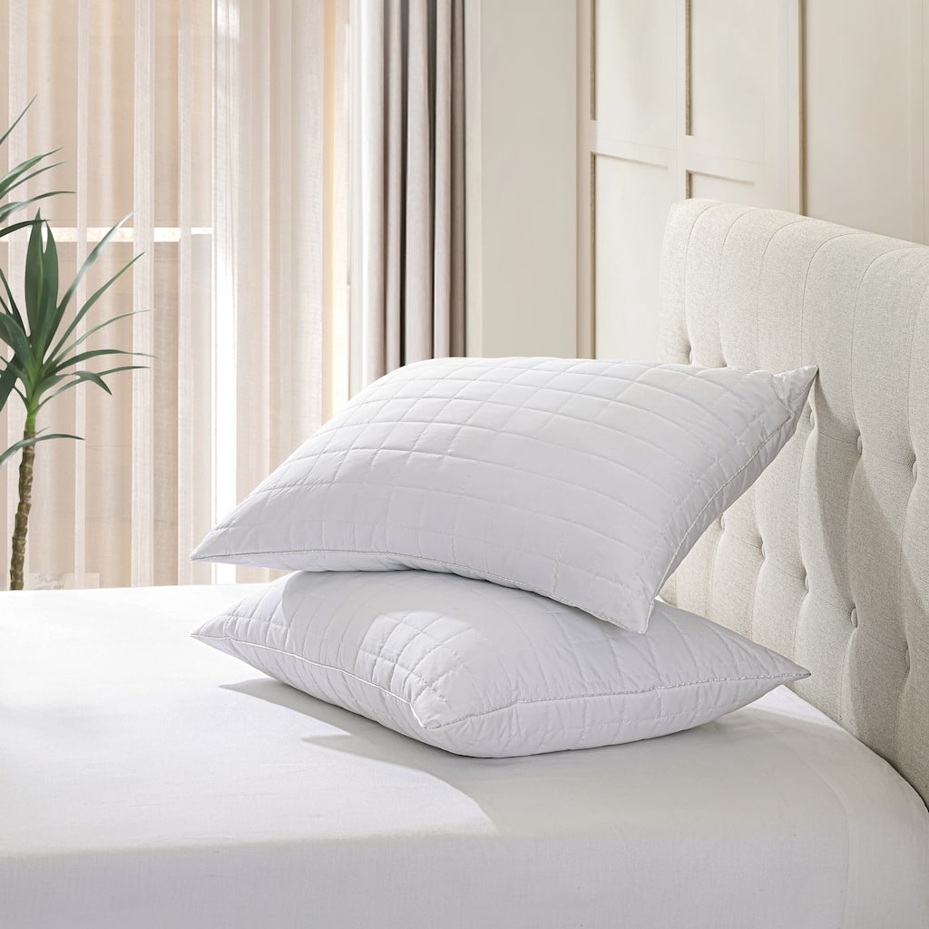 Blue Ridge Activ Shredded Memory Foam Pillow With Quilted Zipper Cover - White