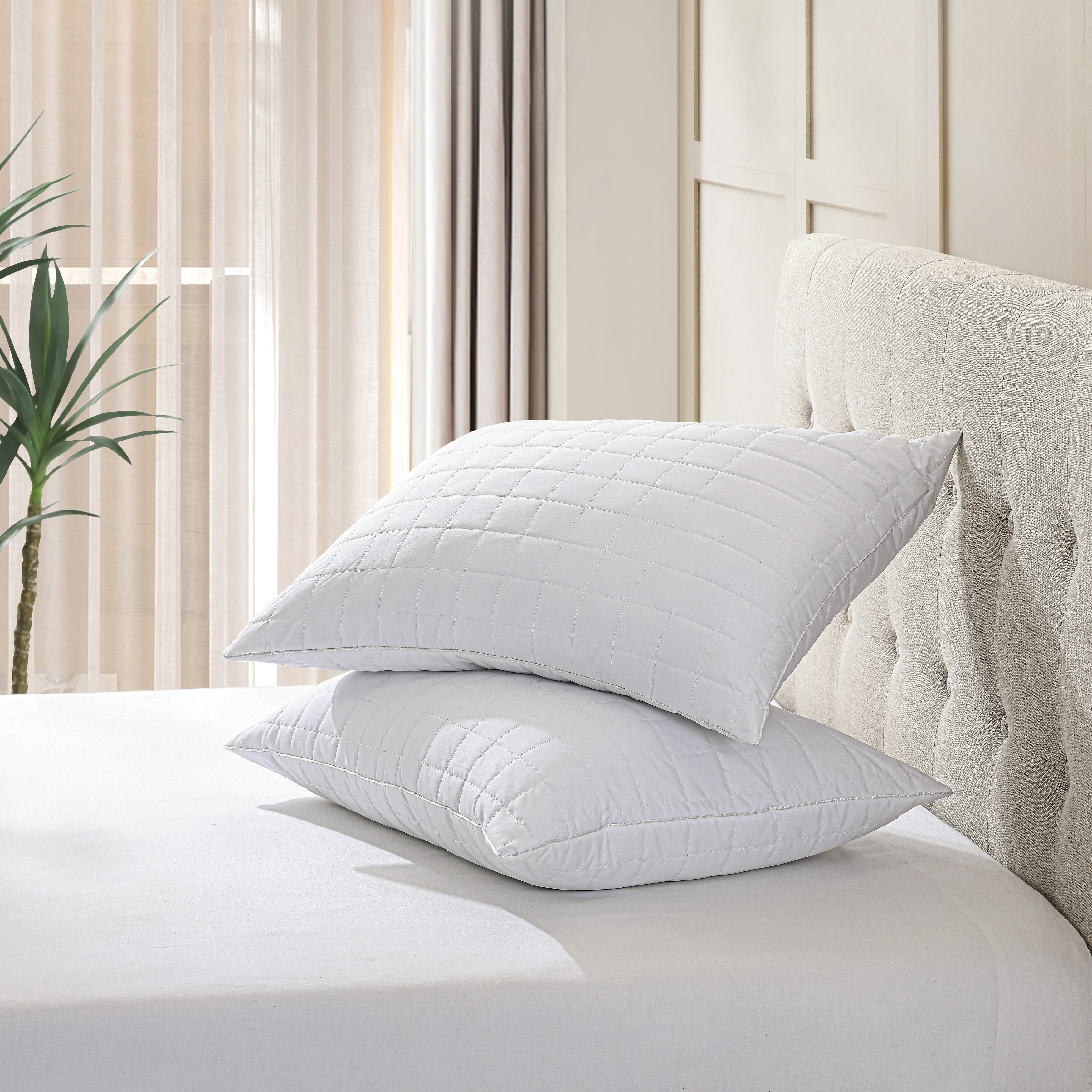 Blue Ridge Activ Shredded Memory Foam Pillow With Quilted Zipper Cover - White