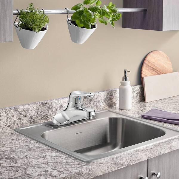 Center Set Single-Handle Lavatory Faucet - 6.3H x 6.3W x 6L ...