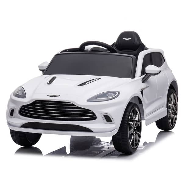 slide 2 of 41, Aston Martin Authorized 12V Ride-On Car for Kids with Music, USB, Remote Control