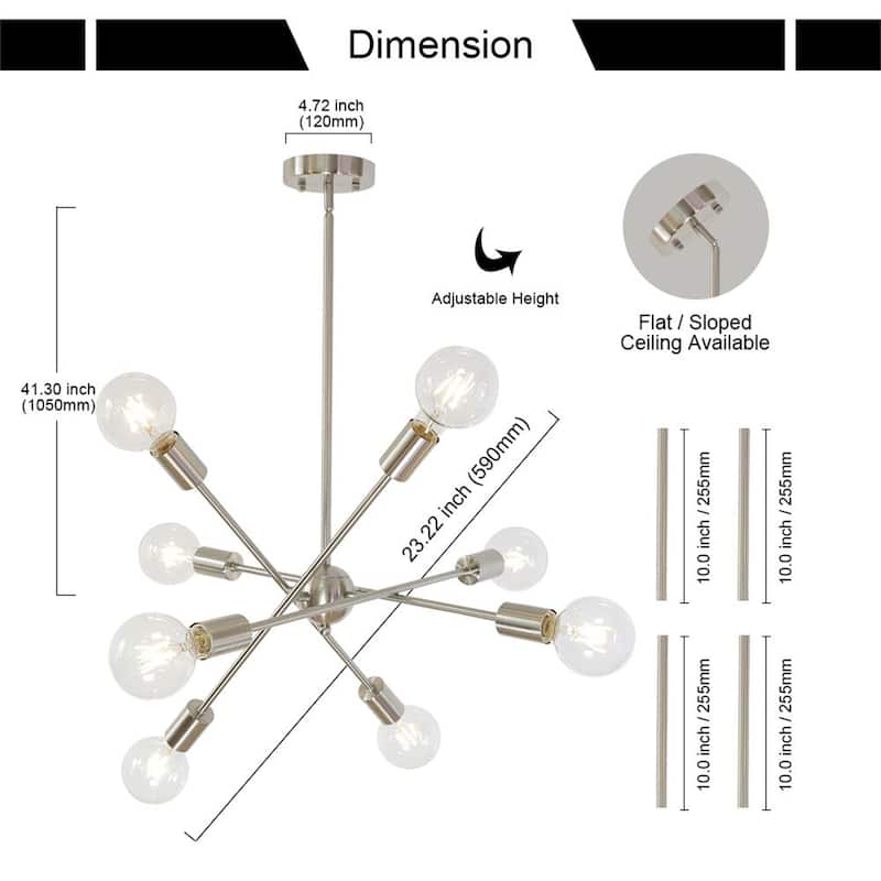 Statement Two-Tone Sputnik Chandelier