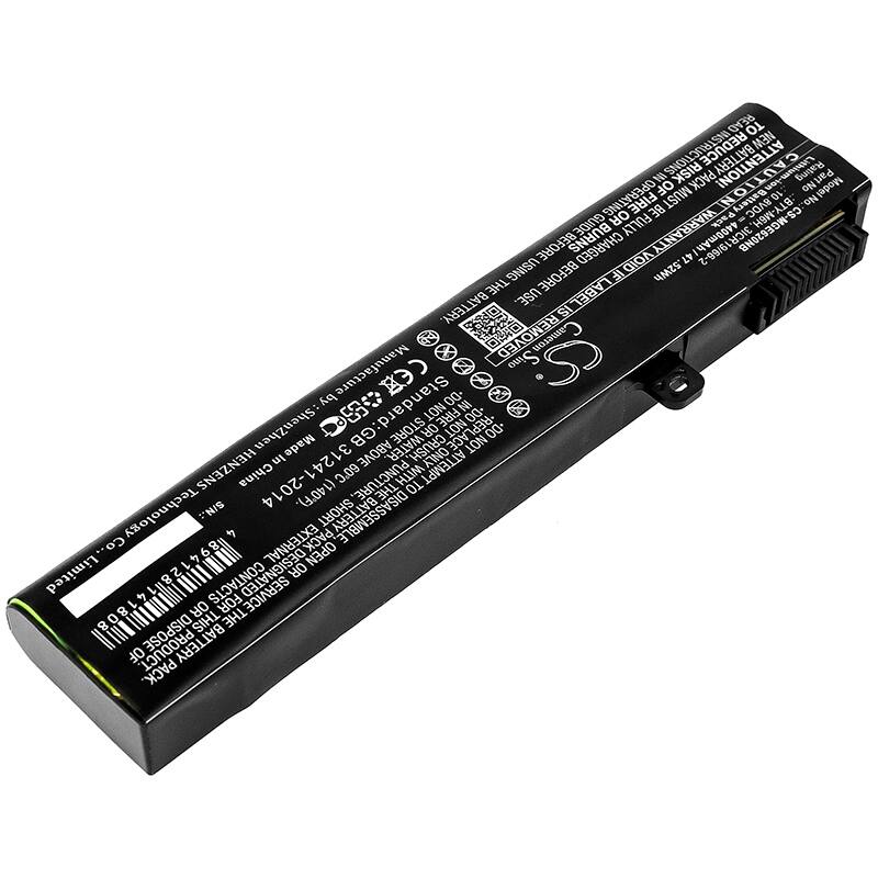 Battery for MSI GE62 GL72 GP62 2QC-264XCN MS-1792 PE60 PE70 3ICR19/66-2 BTY-M6H - Black
