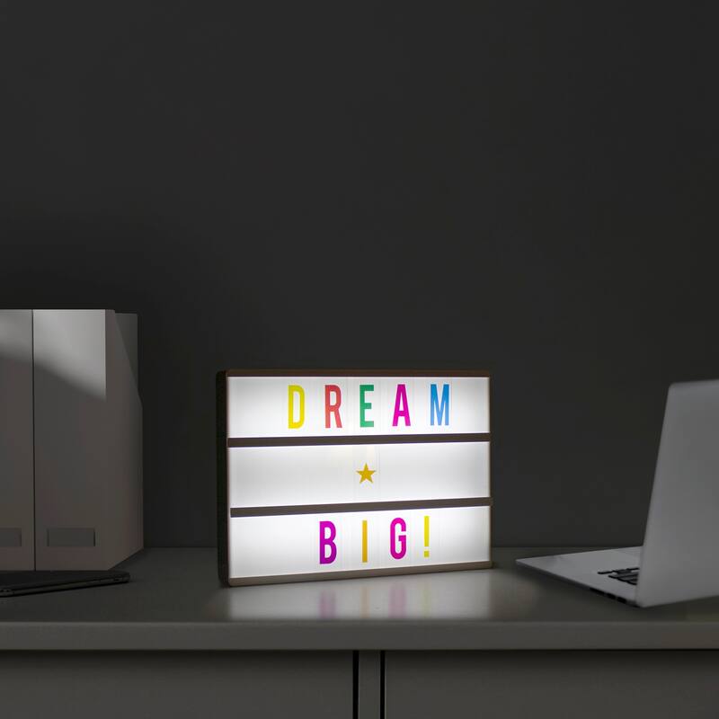 12" LED Lighted Cinema Light Box with Letters and Numbers