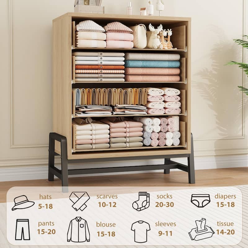 4/6/7 Drawer Dresser for Bedroom, Freestanding Wooden Storage Chest