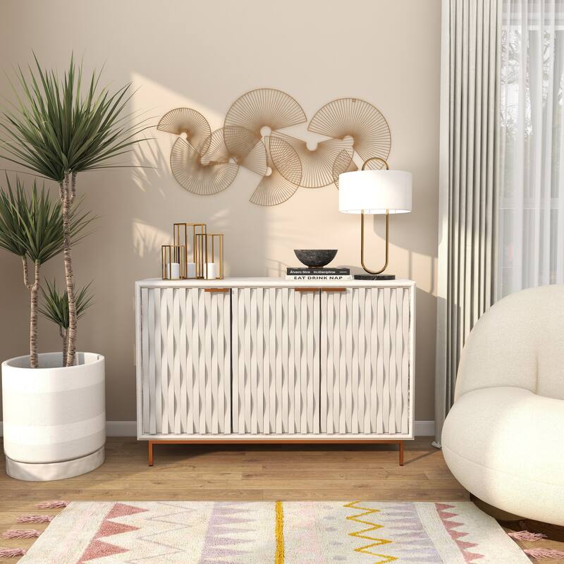 CosmoLiving by Cosmopolitan Gold Metal Crescent Overlapping Wire Fan Sunburst Home Wall Decor