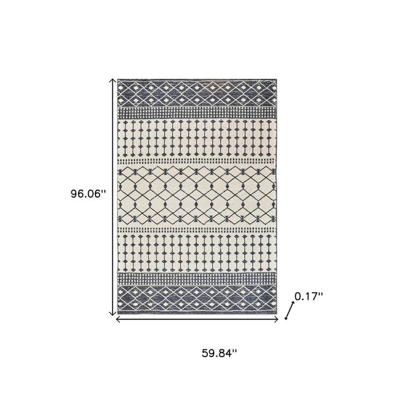 HomeRoots Geometric Modern, Contemporary Rectangle Area Rug