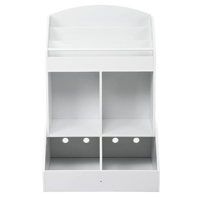 Kids Bookshelf and Toy Storage-Wood Book Shelf Organizer for Toddler