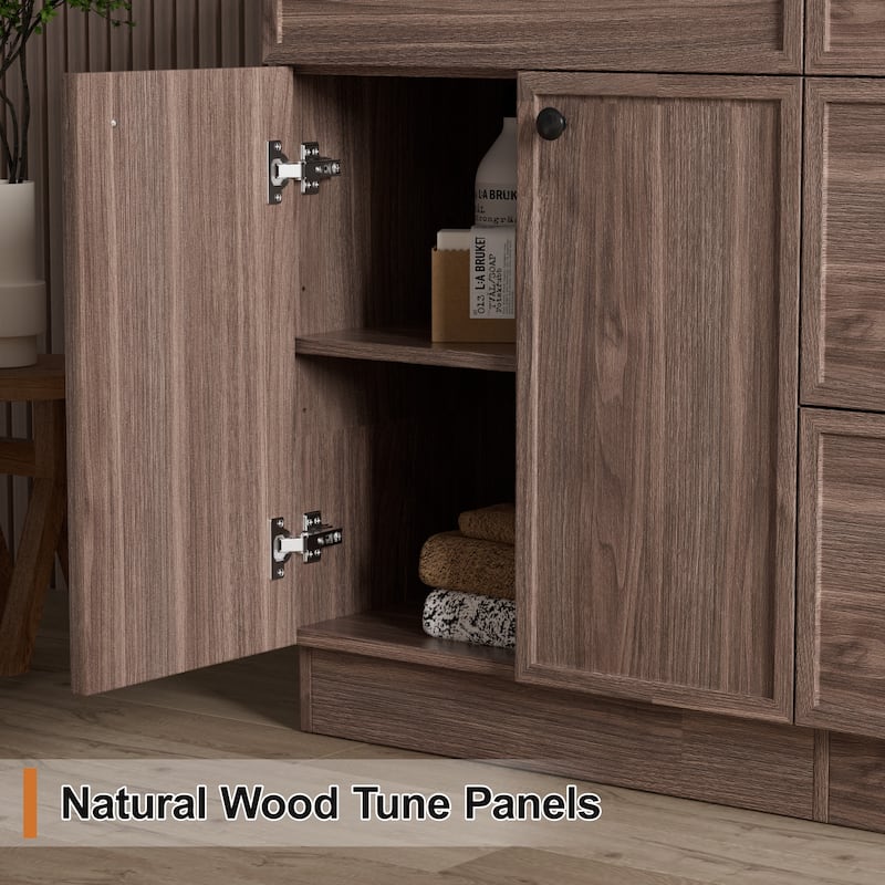 36"/48"/60"/72" Bathroom Vanity Set with Sink & Faucet