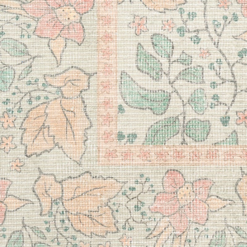 Nourison Botanical Washables Indoor only Textured Floral Area Rug