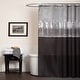 preview thumbnail 48 of 57, Silver Orchid Gregor Abstract Night Sky Two-tone Shower Curtain 72" x 72" - Sky Black/Grey