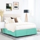 preview thumbnail 14 of 44, Nestl Pleated 14 inch Tailored Drop Bed Skirt - Soft Double Brushed Premium Microfiber Ruffle Bed Skirt Full XL - Mint