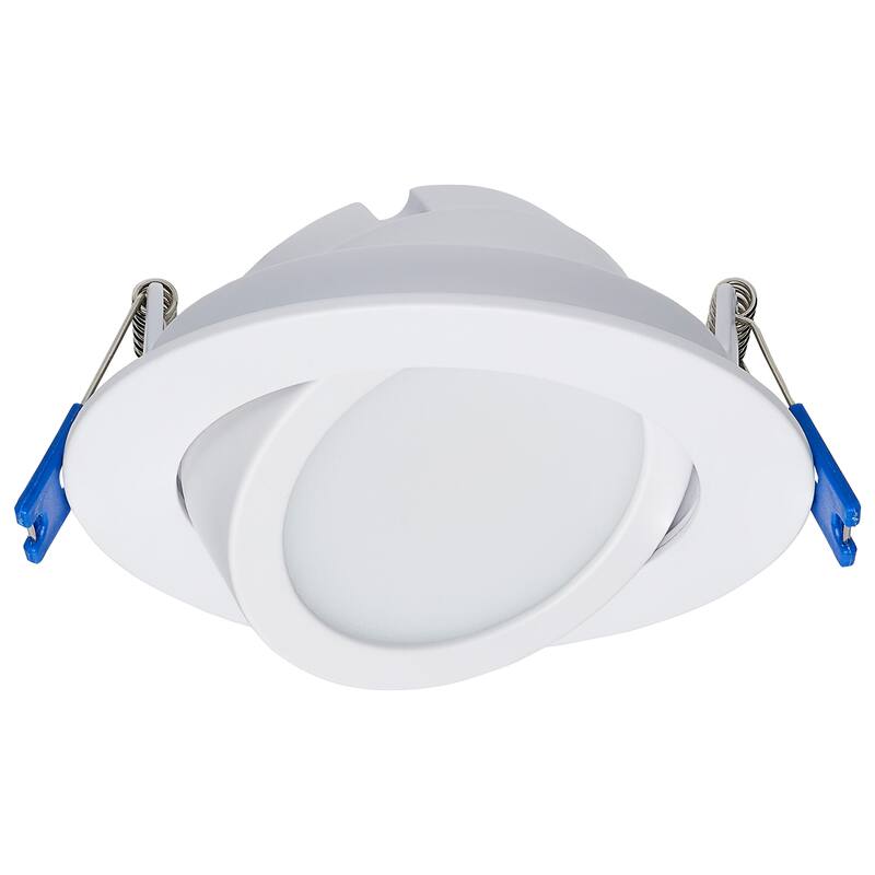 11W 4" Directional Low-Profile Downlight CCT Selectable 120V White Finish