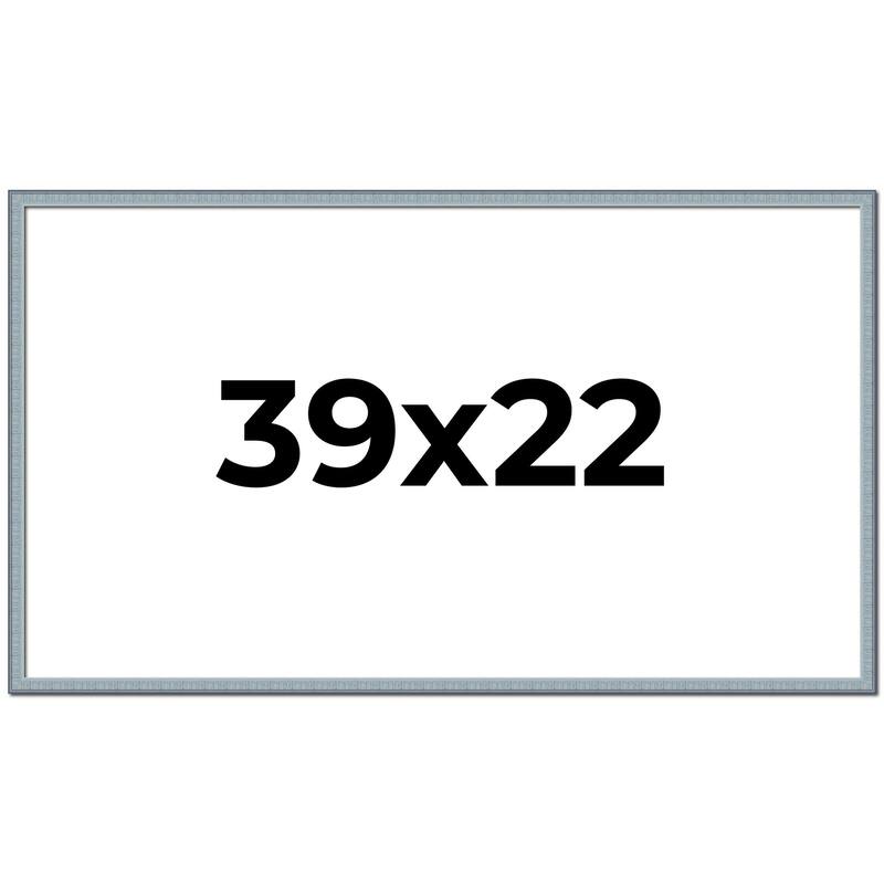 39x22 Frame Rustic Sky Blue Solid Wood Picture Frame | 0.75 Inch