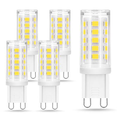 40-Watt Equivalent Non-Dimmable LED Light Bulb G9 Base in Daylight White 6000K (5-Pack) - Clear - 6000 K